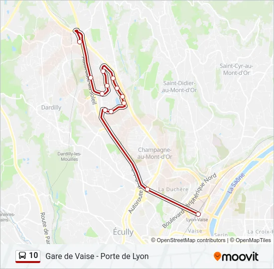 10 Bus Line Map