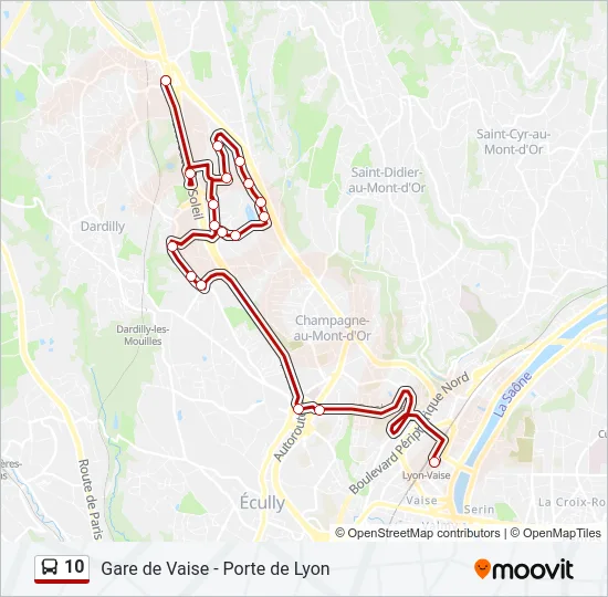 10 Bus Line Map