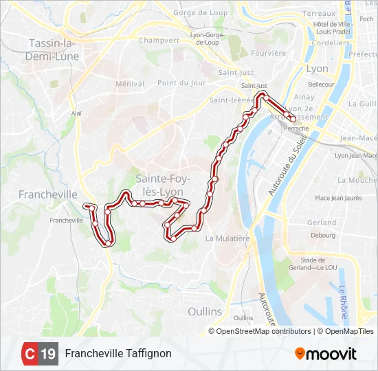 C19 Bus Line Map