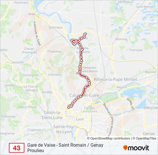 Mapa de 43 de autobús