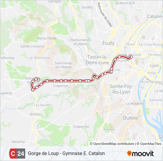 c24 Itinéraire Horaires, Arrêts & Plan De Loup (mis à jour)