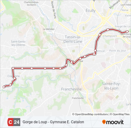 C24 bus Line Map