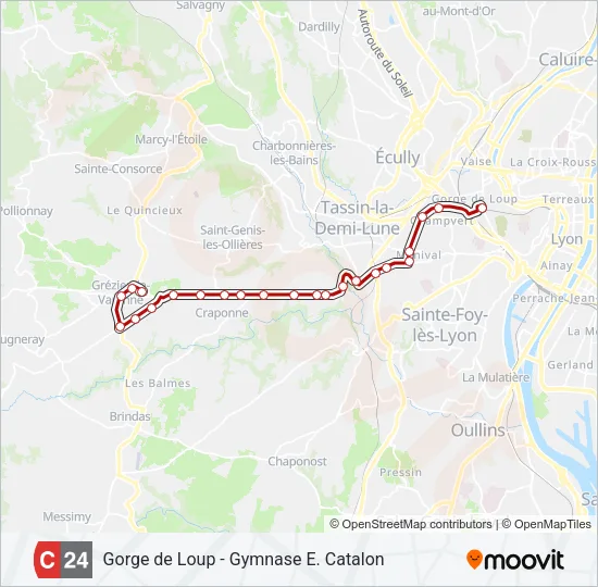 C24 Bus Line Map