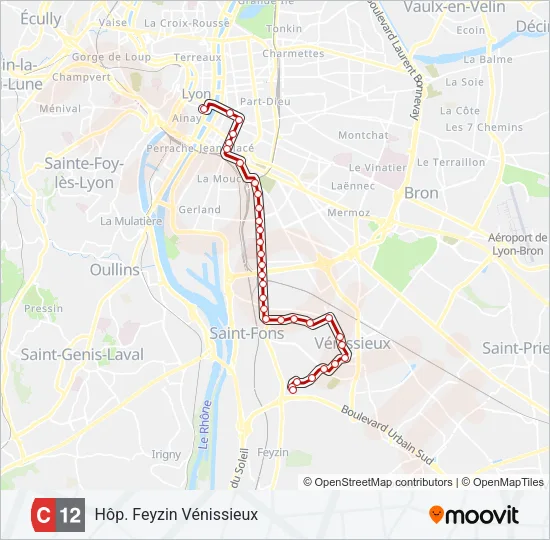 C12 Bus Line Map