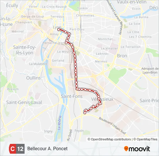 C12 Bus Line Map