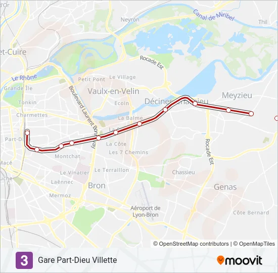 T3 Light Rail Line Map