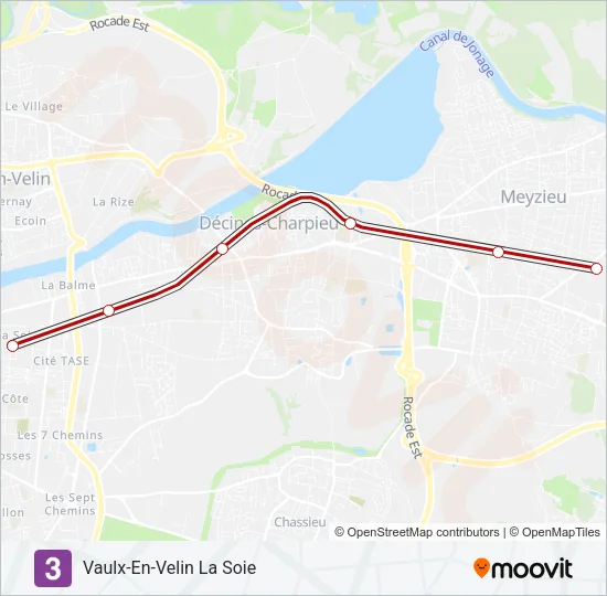 T3 Light Rail Line Map