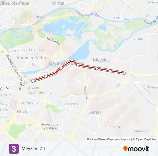 T3 Light Rail Line Map
