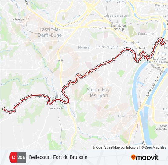 C20E Bus Line Map