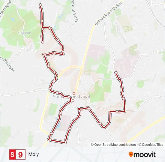 S9 Bus Line Map