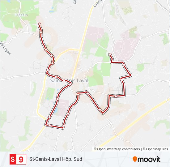 S9 bus Line Map