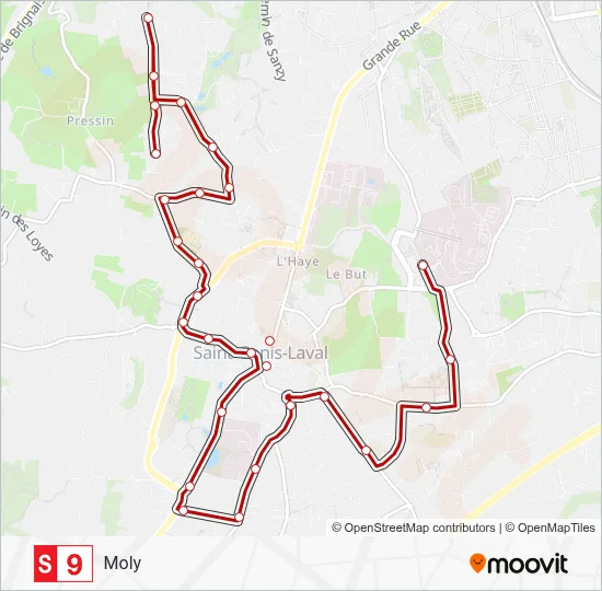 S9 Bus Line Map