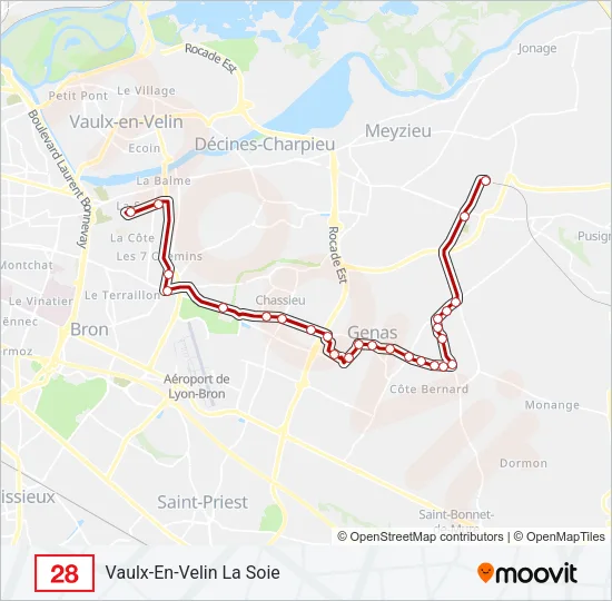 28 Bus Line Map