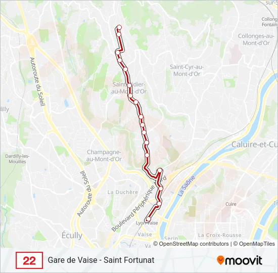 22 Bus Line Map