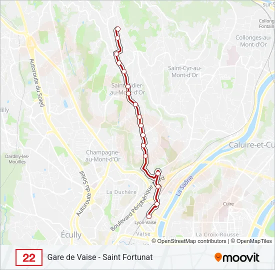 22 Bus Line Map