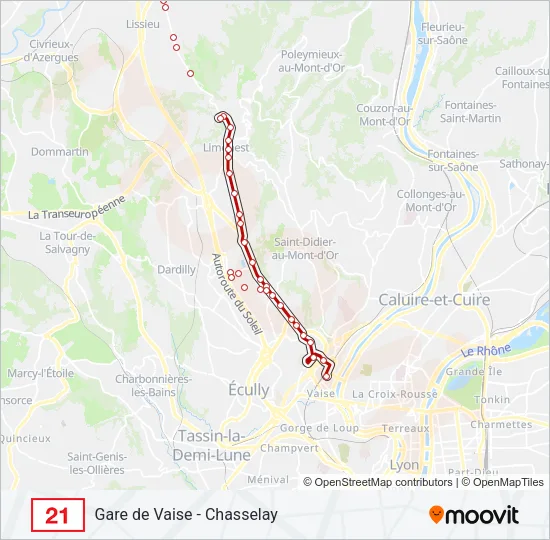 21 Bus Line Map