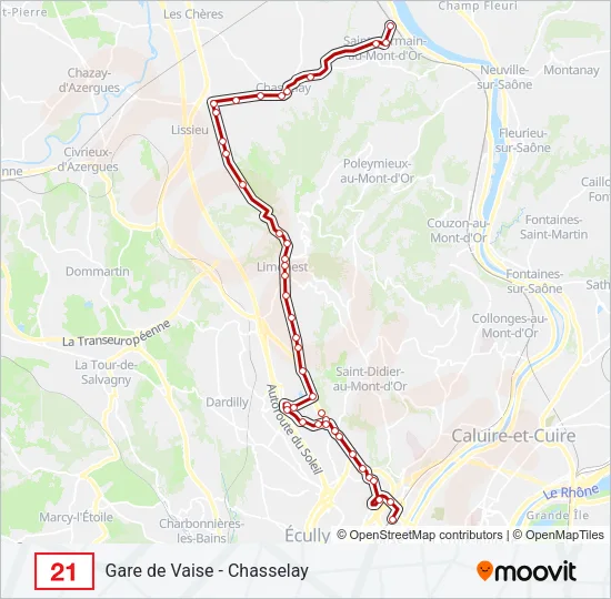21 Bus Line Map