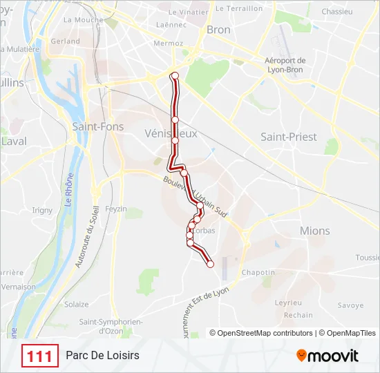 111 Bus Line Map