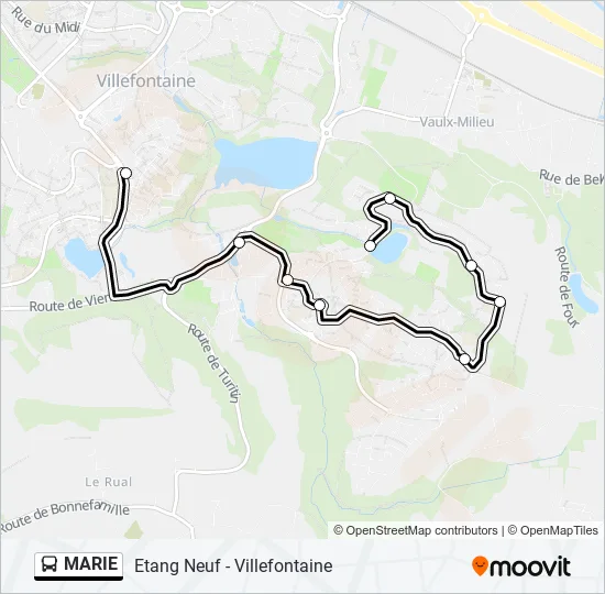 MARIE Bus Line Map