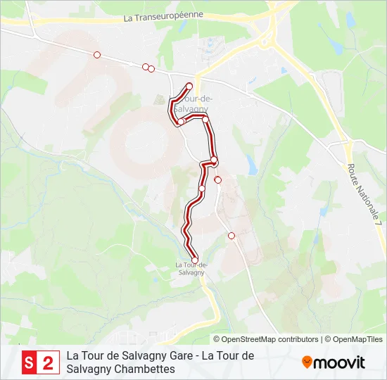 S2 Bus Line Map