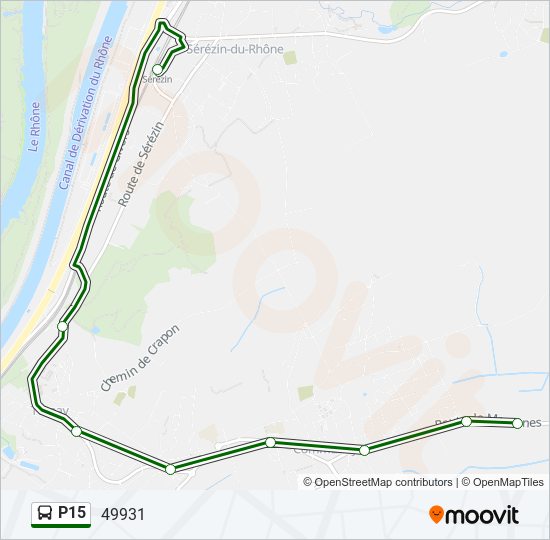 P15 bus Line Map