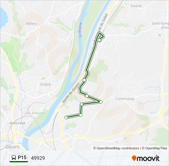 P15 bus Line Map