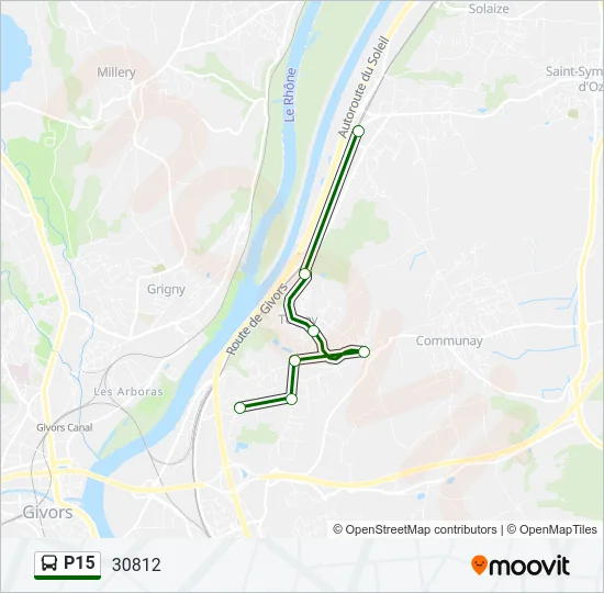 P15 Bus Line Map