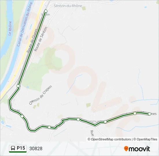 P15 Bus Line Map