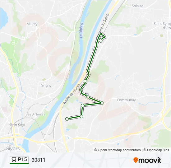 P15 Bus Line Map