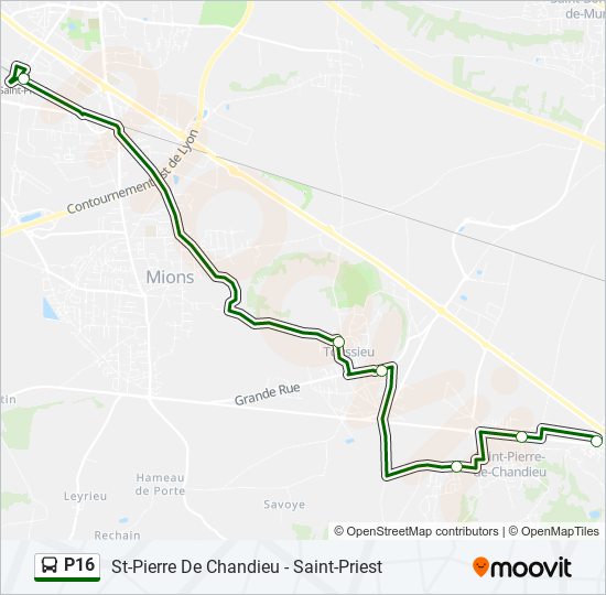 P16 bus Line Map