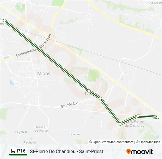 P16 Bus Line Map