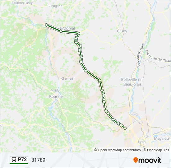 P72 bus Line Map