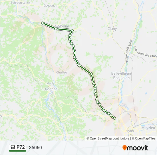 P72 Bus Line Map