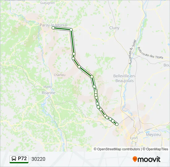 P72 Bus Line Map