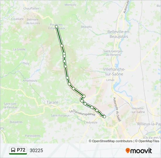 P72 Bus Line Map