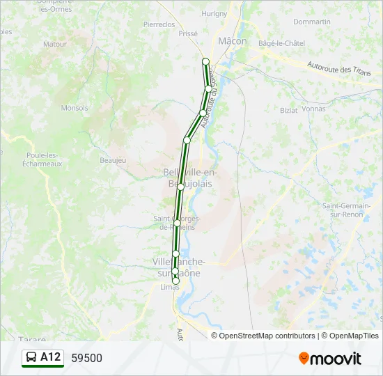A12 Bus Line Map