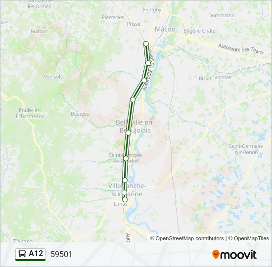A12 Bus Line Map