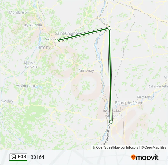 E03 Bus Line Map