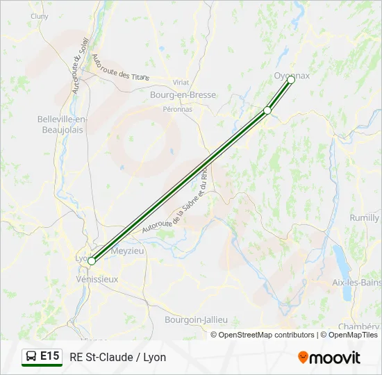 E15 Bus Line Map