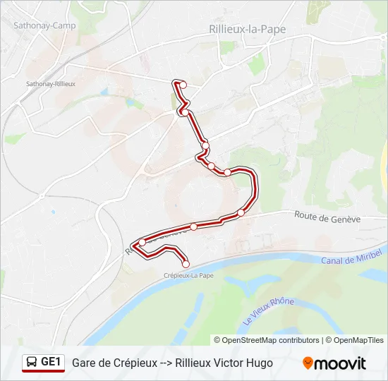 GE1 Bus Line Map