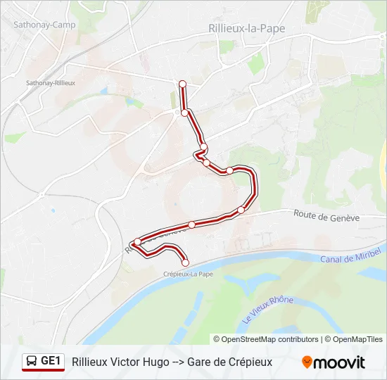 GE1 Bus Line Map