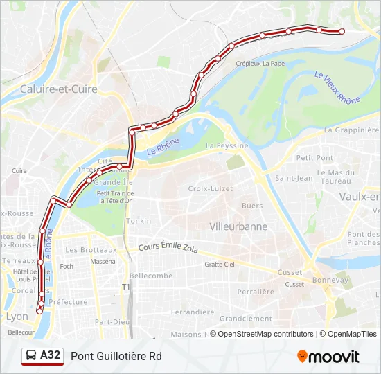 A32 Bus Line Map