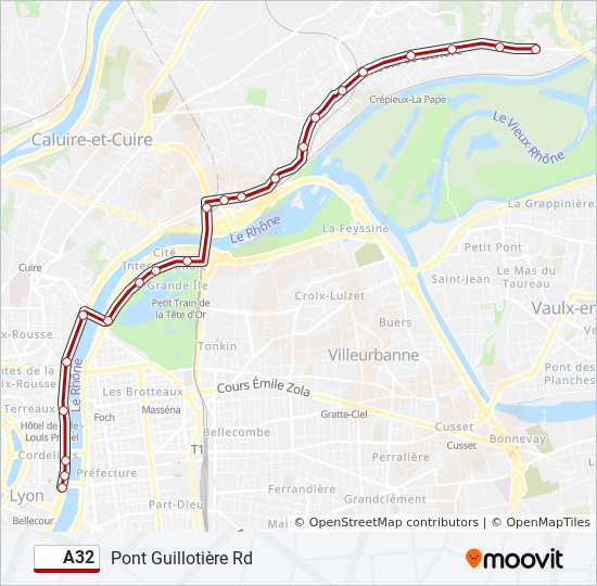 A32 bus Line Map