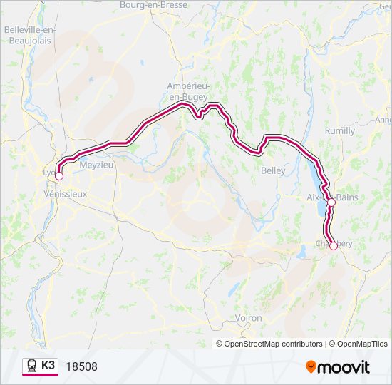 Mapa de K3 de tren