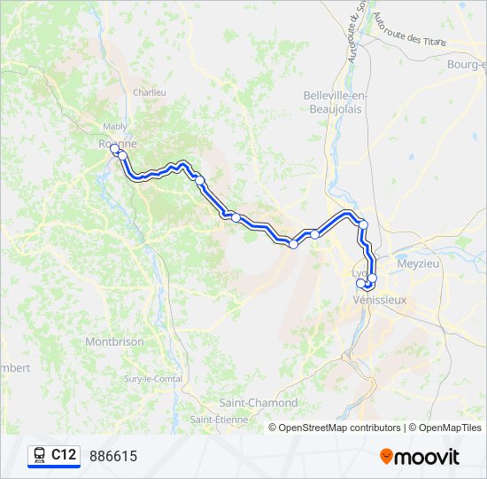 C12 train Line Map