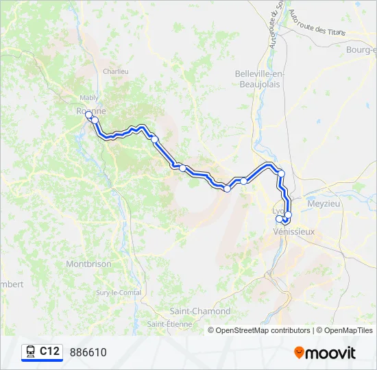 C12 Train Line Map