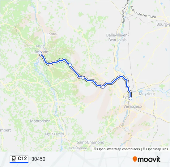 C12 Train Line Map
