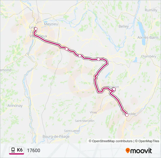 K6 Train Line Map