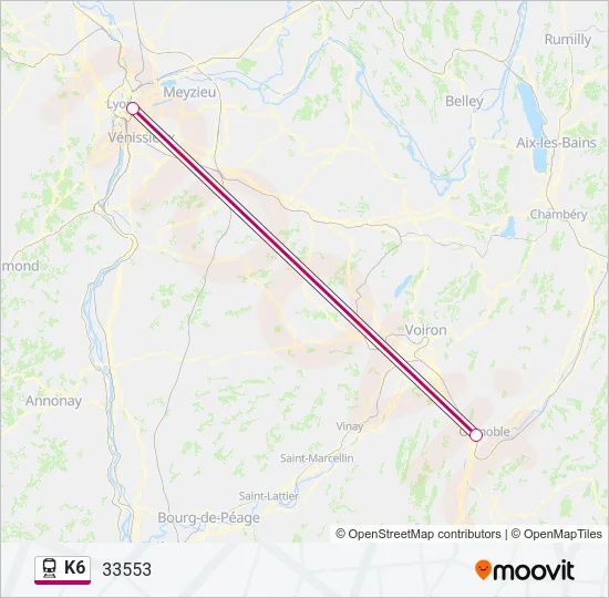 K6 Train Line Map