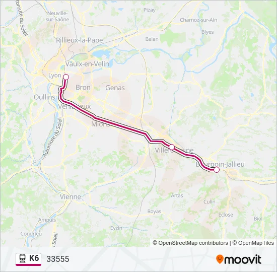 K6 Train Line Map
